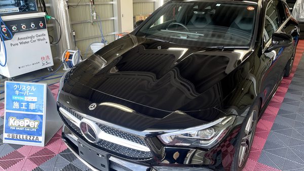 【新潟市南区】メルセデス・ベンツ / CLA200dの漆黒ボディに透き通る艶!クリスタルキーパー施工事例